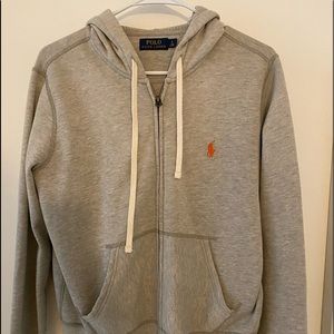 Grey women’s front zip hoodie